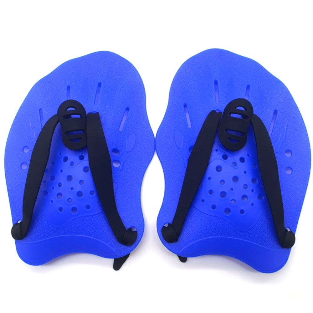 Swimming Paddles 1 Pair Training Adjustable Hand Gloves Flippers Men Women Kids 