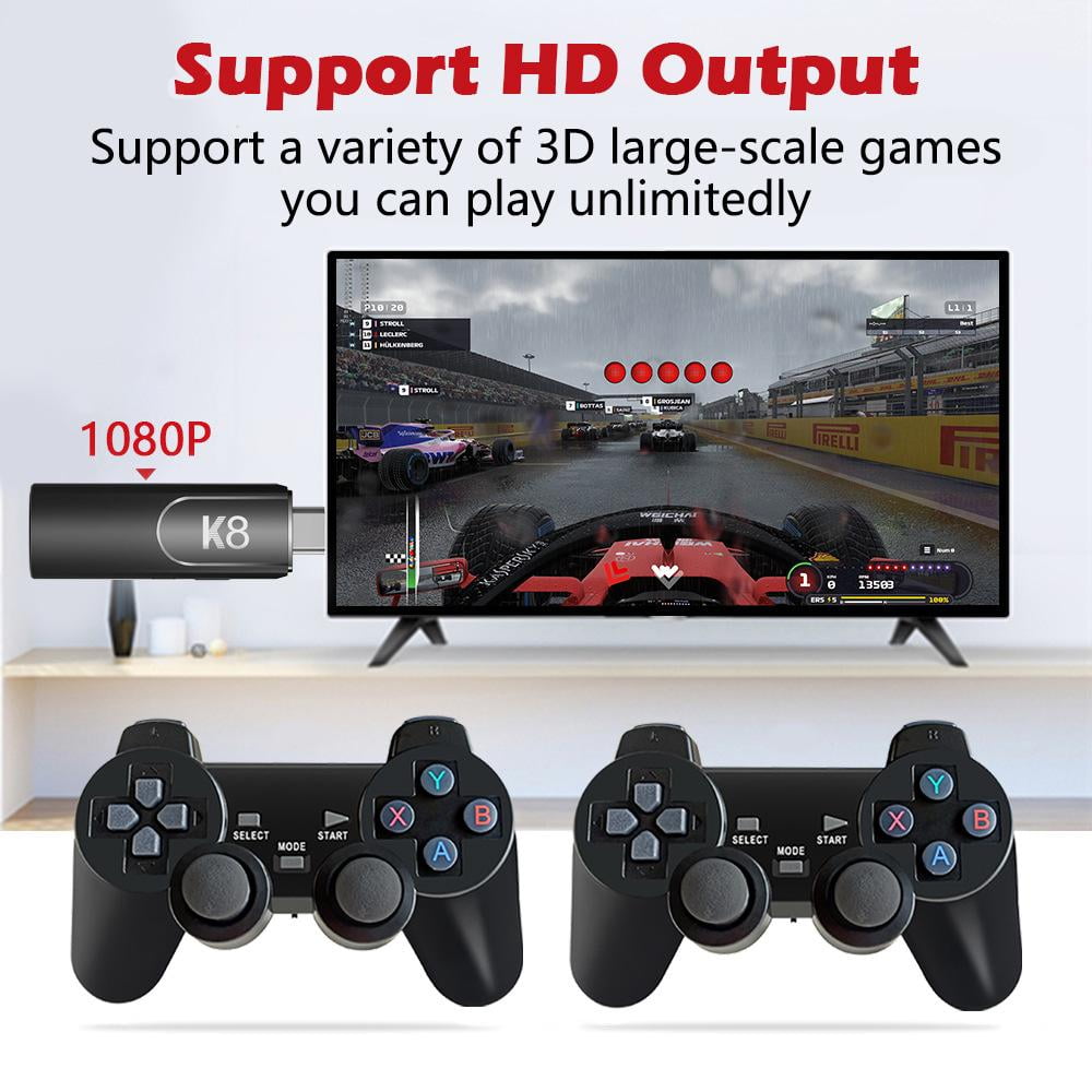 ZYTKWT K8 Video Game Console - 4K HDMI, 2.4G Wireless Controllers, 64GB, 40,000+ Games, 40+ Emulators, Portable Game Stick