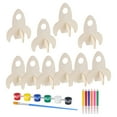 thumbnail image 4 of 10Pcs Unfinished Wooden Cutouts Embellishments Wood Pieces for Scrapbook Drawing, 4 of 8