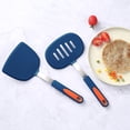 thumbnail image 2 of To encounter 2 Pieces Silicone Spatula set, BPA Free Turner Spatulas, Heat Resistant Silicone Cooking Flipper for Eggs, Fish, Pancakes, Navy Blue, 2 of 7