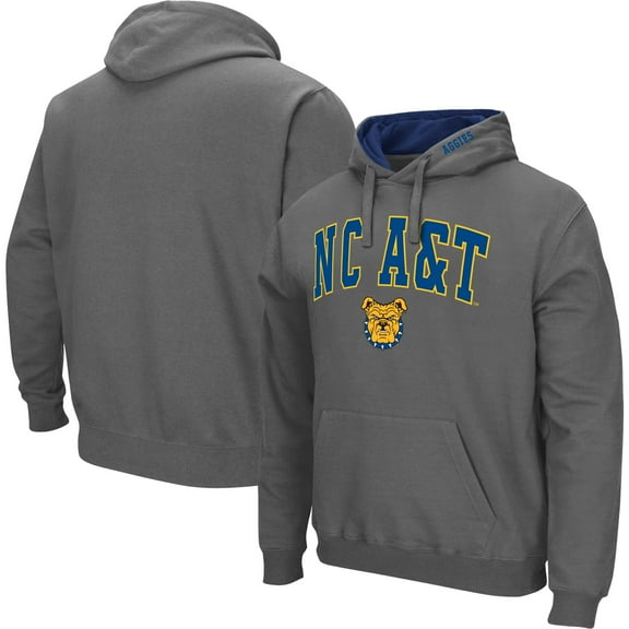 Men's Colosseum Charcoal North Carolina A&T Aggies Arch & Logo Hoodie