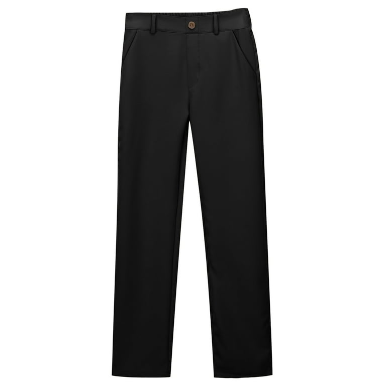 Uniform Pants for Girls Skinny Fit Stretch Pants with