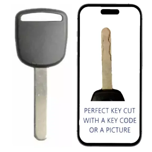 Key Cut HO01-PT Transponder Chip (13) Ignition Key For Honda 2002-2006 Models