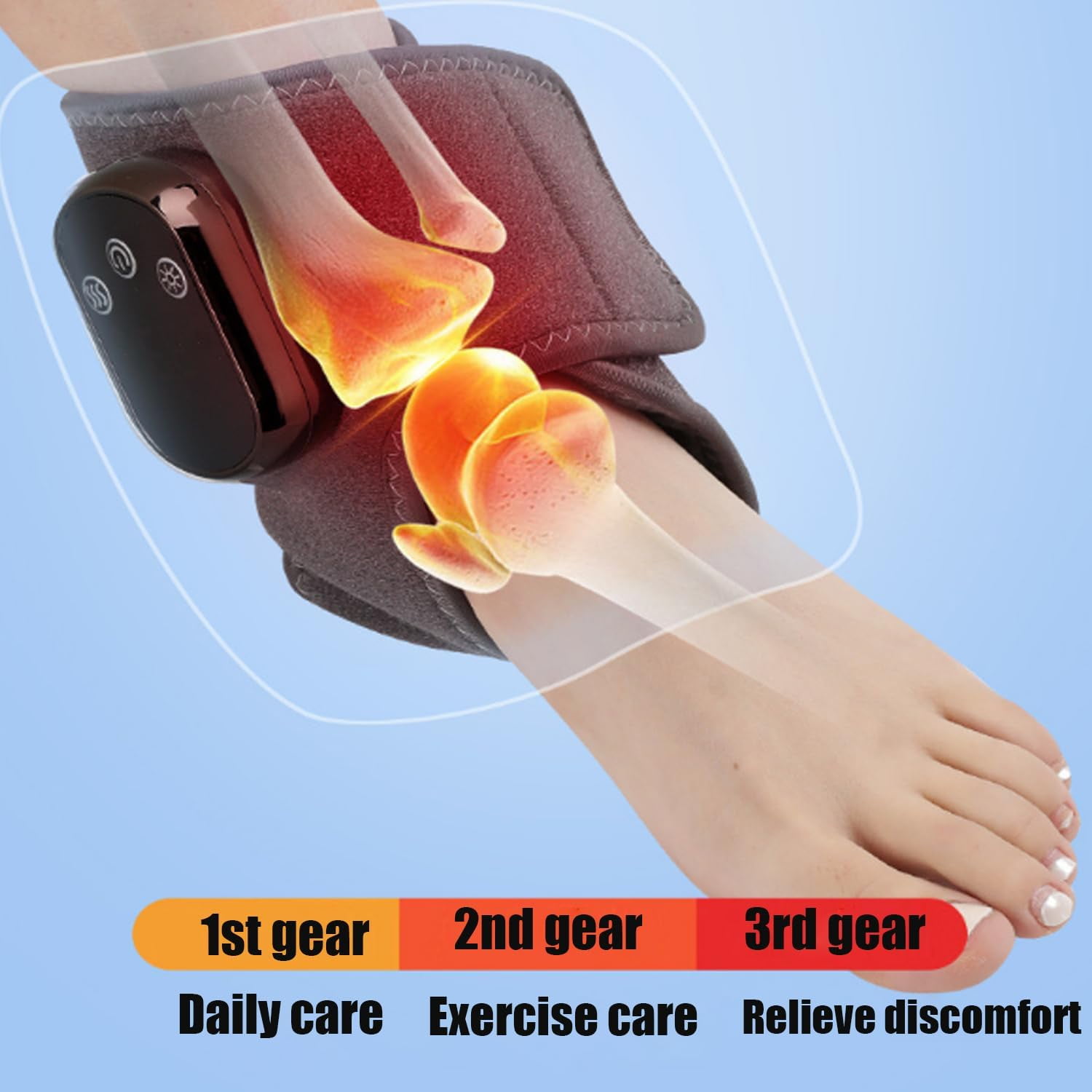 Naxir Foot Revive Pro Foot Massager, Our Best FootRevive Triple Feet Relief Massager with 3 Vibration Modes & 5 Heating Levels, Electric Feet Wrap for Pain Relief - Ideal Gift for Men & Women (1S