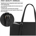 thumbnail image 5 of Laptop Bags For Women 15.6 Inch Large Leather Tote Bag Ladies Laptop Handbag Computer School Shoulder Bag Business Work Bag Black Zekai, 5 of 5