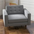 thumbnail image 5 of Harriet Fauteuil d'Appoint en Velours Style Mobilier Moderne du Milieu du Siècle en Gris, 5 of 5