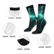 thumbnail image 5 of Fotbe Green Lightning Flash Calcetas Largas con Estampado para Hombre y Mujer – Calcetas de Compresión Transpirables y Elásticas, Viajar y Uso Diario Talla 5-11, 5 of 6
