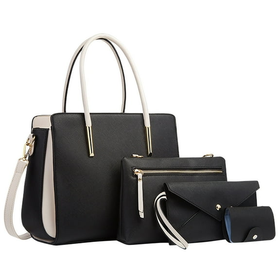 MUSOIE Purses for Women Large Tote Handbag Set Vegan Leather Crossbody Shoulder Bag 4pcs