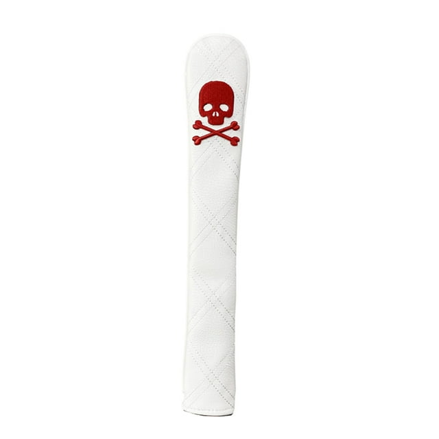 Golf Wood Cover Skull For Driver Fairway Hybrid Waterproof Protector Set PU Leather Soft Durable Golf Club Covers Skull White