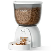 5L/21 Cup Automatic Cat Feeder, Timed Cat Dry Food Dispenser, Automatic Pet Feeders Dual Power Supply, 6 Meal Programmable 1-20 Portion Cat Feeder, Auto Dog Feeders,Pet Food Dispenser for Cats, Puppy
