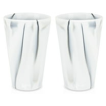 Silipint: Silicone Pint Glasses: 2 Pack Mountain Marble -16oz Unbreakable Cups, Flexible, Hot/Cold, Reusable, Easy Grip