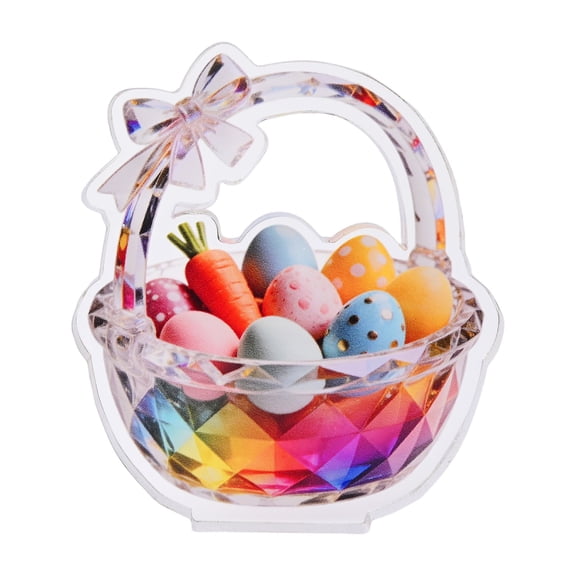 Linnome 4 Inch Acrylic Desktop Bunny Figurine Clear Cute Animal Decor for Office Desk Shelf Spring Party Tabletop Display