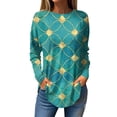 thumbnail image 2 of Womens Long Sleeve Tunics Crew Neck Women Blouses Dressy Casual Graphic Tunic Women Long Sleeve Cute Long Sleeve Tops Womens Fall Tops for Women, 2 of 6
