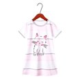 thumbnail image 3 of PINQI 2025 Summer Children's Clothing Dresses Girl Love Dress Knitted Cotton Cute Princess Dress With Short Sleeve Pleated Skirt(b-White,6-7Years), 3 of 3
