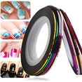 thumbnail image 4 of 10 Pcs Color Glitter Nail Striping Line Tape Sticker Art Decorations DIY Tips Salon for Polish Gel Manicure Set, 4 of 4