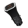thumbnail image 2 of USB C Car Charger,Fast Car Charger 20W Cigarette Lighter Flush Adapter, Type C Fast Charging Car Plug Block Dual Port Fast Car Charger with PD&QC4.0 For All Kinds Of Mobile Phones(Black), 2 of 4