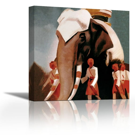 Lloyd Triestino Espresso Itali India - Contemporary Fine Art Giclee on Canvas Gallery Wrap - wall décor - Art painting - 14 x 14 Inch - Ready to Hang