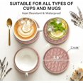 thumbnail image 3 of Silicone Coasters for Drinks[4 Pack]- Cup Mat for Tabletop Protection-Non-Slip, Non-Stick, Coffee Table Decor, Great Gift for Valentine's Day or Anniversary, Pink, 3 of 6