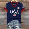 thumbnail image 6 of MEICHEN Women's 250Th Anniversary Print V Neck T Shirt 250Th Anniversary Tshirt Patriotic Tee, 6 of 7