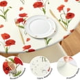 thumbnail image 4 of Pioneer Flower Floral Print Pattern Round Fitted Tablecloth with Elastic Edge,Dining Table Cover Waterproof,Outdoor Round Tablecloth for Camping,Dining,Indoor and Outdoor, 4 of 7