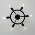 thumbnail image 5 of Aiwen 6 Lights Sputnik Semi Flush Ceiling Lamp Round Metal Chandelier, 5 of 7