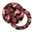 thumbnail image 2 of Haiem Ladybugs and Red Hearts Cushion Round Bar Chair Seat Cover Bar Chair Cushion Covers Elastic Washable Bar Chair Cover,Protects from Scratches and Stains-13 inch, 2 of 7