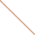 thumbnail image 4 of 14K Solid Rose Pink Gold 1.7mm Spiga Wheat Link Chain Necklace, 4 of 5