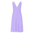 thumbnail image 3 of ClodeEU Dress For Women 2025 Summer, Spaghetti Strap Sleeveless, High Waist Beach Long Maxi Dresses Purple,Womens Plus L, 3 of 6