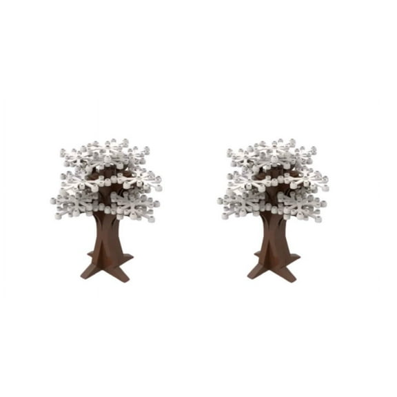 2 White Trees – Botanical Building Block Decoration| General Jim's Toys & Bricks | GJ-2WHT