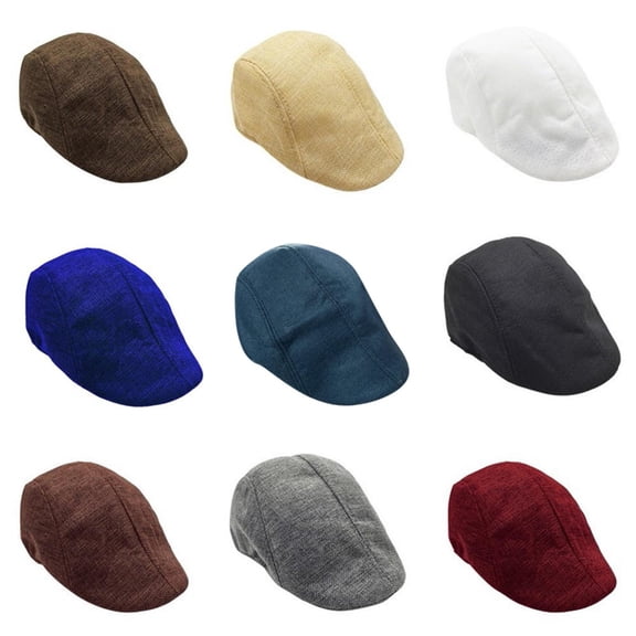 EaseDay Mens Breathable Mesh Summer Hat, Lightweight Adjustable Flat Cap Newsboy Beret, Classic Ivy Cabbie Driving Fishing Sun Cap for Outdoor, Pack of 1
