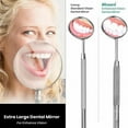 thumbnail image 4 of 5pcs Dental Hygiene Kit Mouth Mirror: Mirror, Mouth Tweezers, Flosser, Tartar Brush and Double Point Bur - for Professional Use Silver, 4 of 5