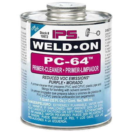 Weld-On 10872 PC-64 PVC Pipe Primer Conditioner, Purple, Qt. - Quantity 1