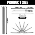 thumbnail image 2 of Pack of 100 Double Head Nails Double Head Baseboard Nails Seamless Baseboard Line with Nail Specific Socket Tool Special Hidden Nails for Furniture Maintenance, 2 of 5