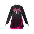 thumbnail image 3 of Alvivi Kids Girls Rhinestone Figure Roller Ice Skating Dress Ballet Dance Long Sleeve Skirted Leotard Hot Pink 12, 3 of 5