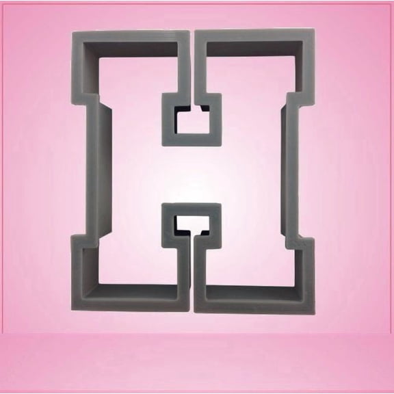 Varsity Letter H Cookie Cutter 3 inch (plastic)
