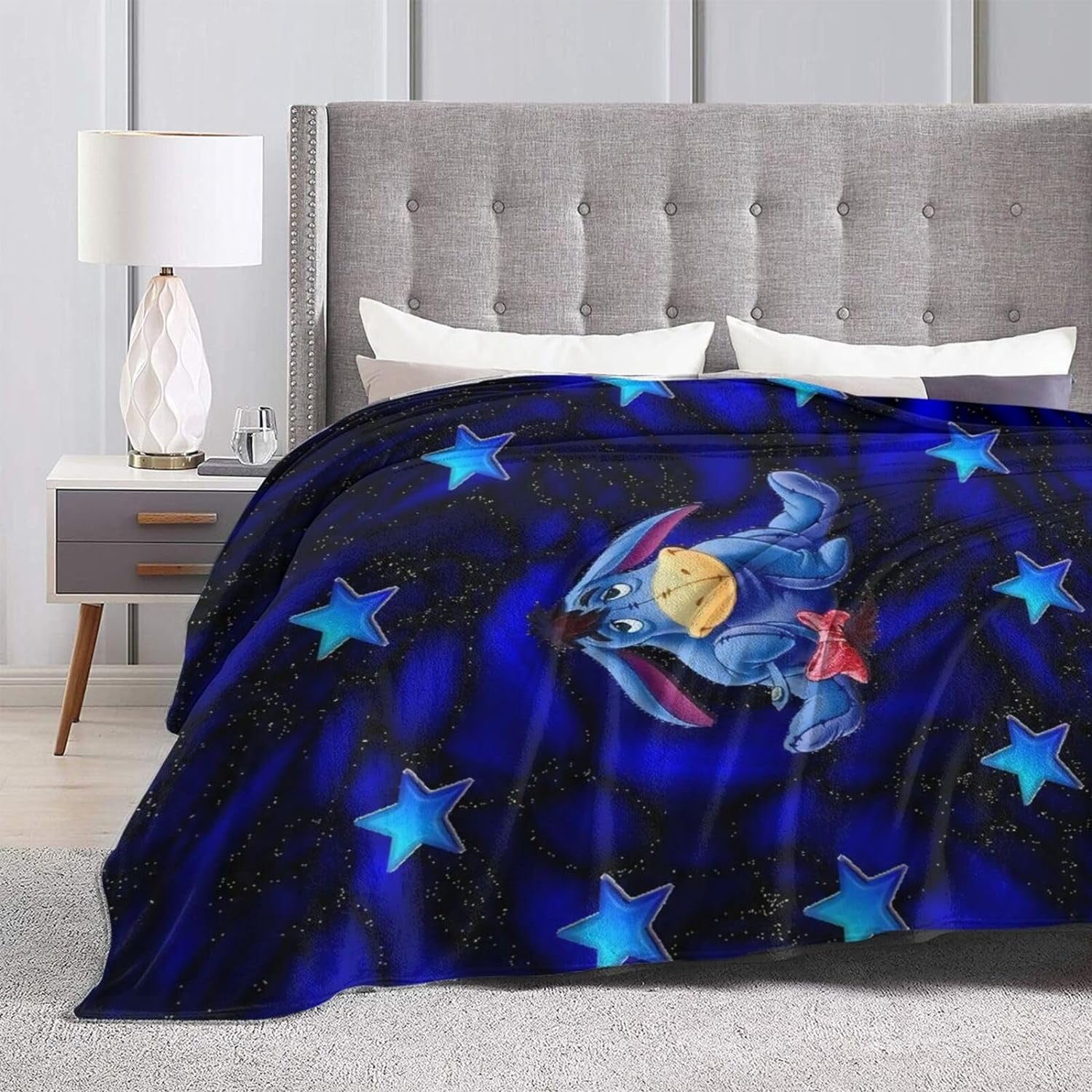 Eeyore Blanket Throw Blanket Cozy Soft Plush for Couch Living Room Blanket Interesting Festival Gift for Kids Adults 80 X 60 inch