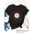 thumbnail image 4 of Xuanfei Women Crew Neck Daisy Graphic Print Mama Short Sleeve T-Shirt, 4 of 7