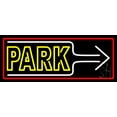 thumbnail image 1 of Park And Arrow With Red Border LED Neon Sign 13 x 32 - inches, Clear Edge Cut Acrylic Backing, with Dimmer - Bright and Premium built indoor LED Neon Sign for Bar decor., 1 of 7