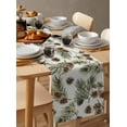 thumbnail image 6 of Sage Green Christmas Table Runner 70 Inches, Xmas Botanical Pine Cones Bed Runner Dresser Scarves Tabletop for Indoor Outdoor Parties/Ceremony/Banquet, 13" x 70", 6 of 8