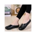 thumbnail image 4 of Eloshman Ladies Mules Closed Toe Flats Slip On Clogs Driving Fashion Comfort Leather Mule Lightweight Casual Shoes Black US 4, 4 of 6