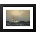 thumbnail image 2 of Carl Bille 14x11 Black Modern Framed Museum Art Print Titled - A Steamer in a Storm in the Atlantic Ocean (1863), 2 of 5