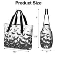 thumbnail image 3 of Tote Bag for Women - Halloween Bat Swarm Pattern Shoulder Bag - Large Utility Work Duffle Bag with Zipper Handbag for Travel, Work, Sprots, 3 of 5