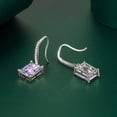 thumbnail image 3 of Vireellx Diamond Earrings for Women Rectangular Diamond Ear Hook Jewelry for Her Birthday Christmas Gift, 3 of 19