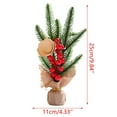 thumbnail image 6 of JingChun 9" Mini Christmas Tree Artificial Tabletop Tree with Pine Cone Berry Christmas Decor,Small Christmas Pine Tree for Home or office Xmas Holiday Decorations, 6 of 6