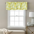 thumbnail image 3 of Spring Daisy Valance Curtain for Windows Watercolor White Yellow Flowers Fields Green Rod Pocket Curtain Valances Short Window Treatments Panels for Kitchen Bathroom Laundry Basement 60 x 14 Inch, 3 of 9