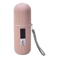 thumbnail image 2 of 1Pc Toothbrush Cup,Toothbrush Cup Pink,Portable Toothpaste Toothbrush Holder Case Travel Camping Storage Box Mouthwash Cup Set Toothjar Large Toothpaste Tube Toothware, 2 of 9