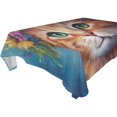 thumbnail image 4 of BZSMCE Square Tablecloth Whimsical Whiskers Pattern Tableclothes, 4 of 9