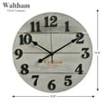 thumbnail image 2 of Waltham Real Wood Wall Clock, 12 inch, Battery Operated, Grey Finish - Made from Real Wood – not Particle Board or MDF- 100% Real Wood!, 2 of 7