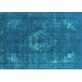 thumbnail image 1 of Ahgly Company Machine Washable Indoor Rectangle Persian Turquoise Blue Bohemian Area Rugs, 2' x 4', 1 of 4