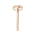 thumbnail image 3 of ANGARA Natural 0.14 Ct. Diamond Halo Ring in 14K Rose Gold for Women (Ring Size: 3), 3 of 9